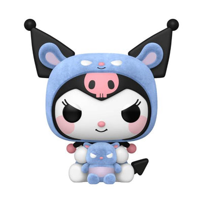 Hello Kitty - Kuromi as Baku Flocked Pop! Vinyl