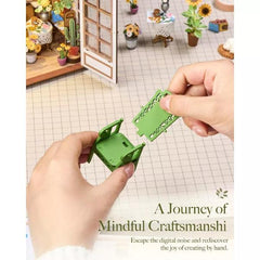 Robotime DIY Bookends Secret Bloomy Nook