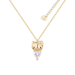 Couture Kingdom Sanrio Hello Kitty April Birthstone Necklace Gold