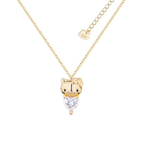 Couture Kingdom Sanrio Hello Kitty April Birthstone Necklace Gold