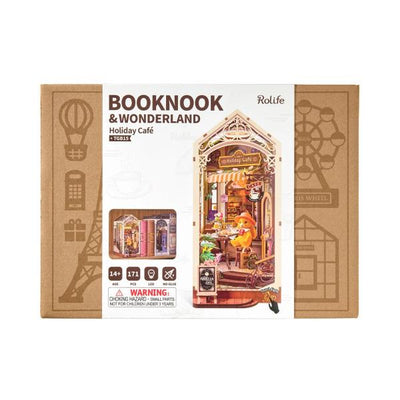 Robotime DIY Bookends Kit Holiday Cafe