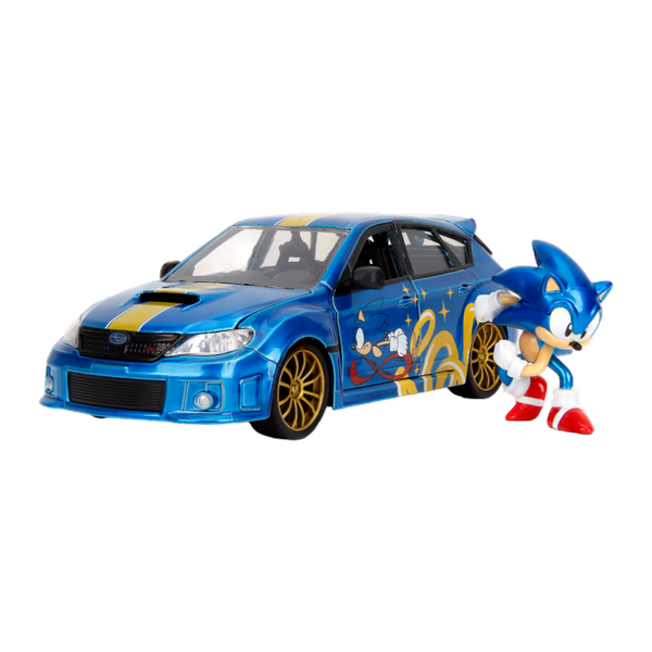 Sonic  - Subaru STI with Sonic Figure 1:24 Scale Diecast Vehicle