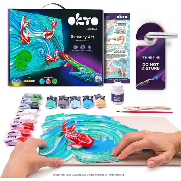 OKTO Sensory Clay Art Creative Set - Koi Carps (30cm x 40cm)