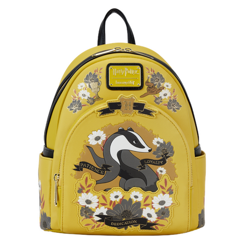 Harry Potter - Hufflepuff House Floral Tattoo Mini Backpack