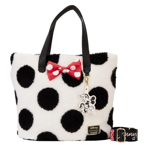 Image of Loungefly Disney - Minnie Rocks The Dots Sherpa Tote Bag