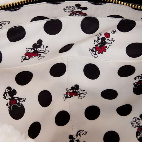 Image of Loungefly Disney - Minnie Rocks The Dots Sherpa Tote Bag
