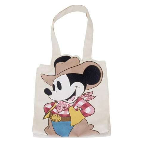 Image of Loungefly Disney - Western Mickey Canvas Tote Bag