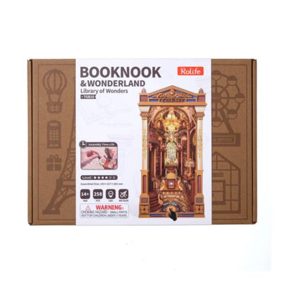 Robotime DIY Bookends Kit Library Of Wonders
