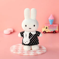 Miffy Black Dot Dress With Miffy Bag Plush Approx. 20cm