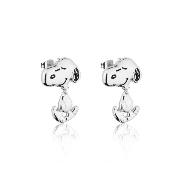 Couture Kingdom Peanuts The Snoopy Walking Drop Earrings Silver