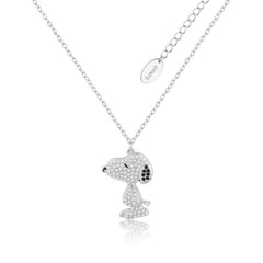 Couture Kingdom Peanuts Snoopy Mini Pearl Necklace Silver Plated
