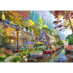 Ravensburger - Down The Lane No. 6 Canal Side Lane 1000pc Jigsaw Puzzle