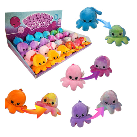 Reversible Octopus Wave 2 Bag Clip - Plush (Item Colour Selected at Random)