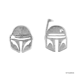 Short Story Star Wars X Earrings - Mandalorian & Boba Fett - Silver