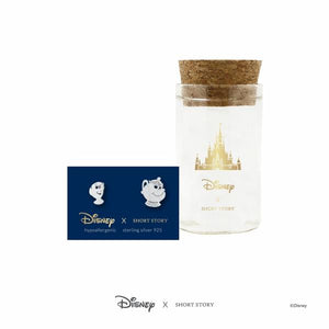Disney X Short Story Earring Belle Mrs Potts And Chip – Silver