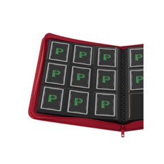 Stealth 9 Pocket Zip Binder - Red