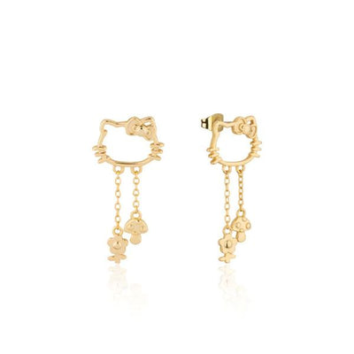Couture Kingdom Sanrio Hello Kitty Outline Stud Earrings Gold Plated