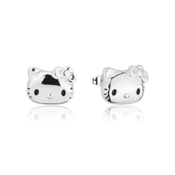 Sanrio Couture Kingdom - Hello Kitty Stud Earrings White Gold Plated