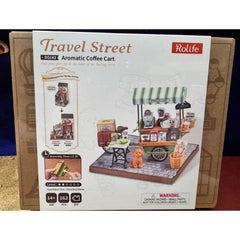 Robotime DIY Travel Street Aromatic Coffee Cart