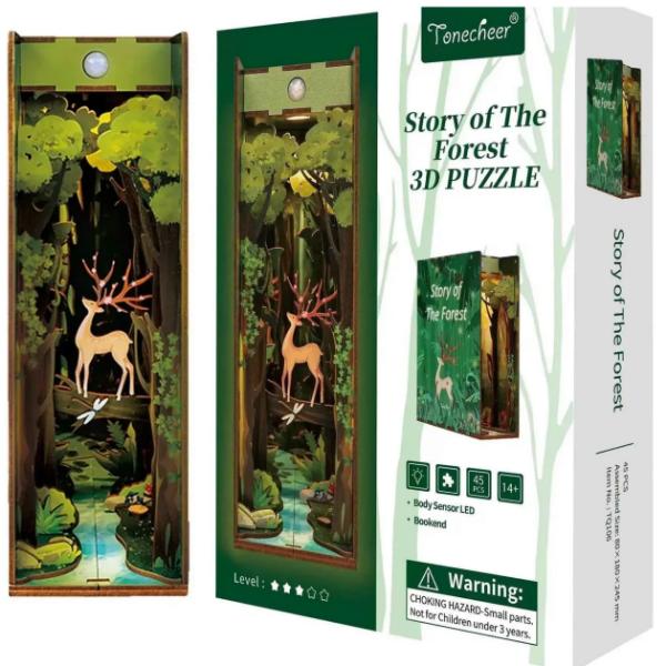 Tonecheer Story of The Forest 3D PUZZLE Booknook DIY Wodden Kit