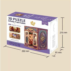 Tonecheer Magical Journey Infinity Train Cabin 3D Puzzle DIY Wooden Kit