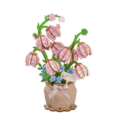 Robotime Wood Bloom Pink Lily Of The Valley