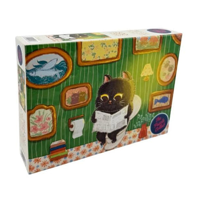 The Puzzle Collab Black Cat on The Toilet 500pc Puzzle