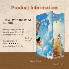 Tonecheer Travel With The Wind Book Nook DIY Wooden Kit