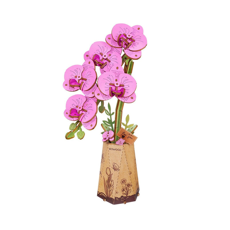 Robotime DIY Wood Bloom Purple Moth Orchid