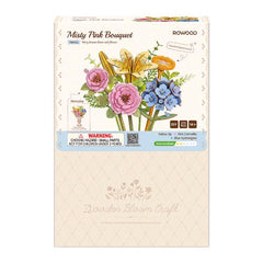 Robotime Wood Bloom Misty Pink Bouquet