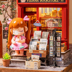 Robotime DIY Travel Street Vienna Bookstore