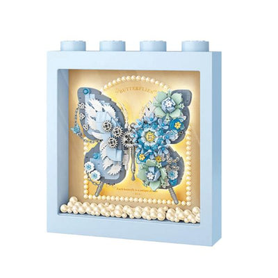 LOZ Mini Blocks - Light Up Display Frame Blue Butterfly
