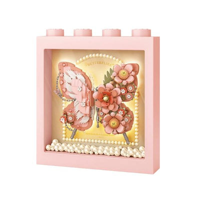 LOZ Mini Blocks - Light Up Display Frame Pink Butterfly