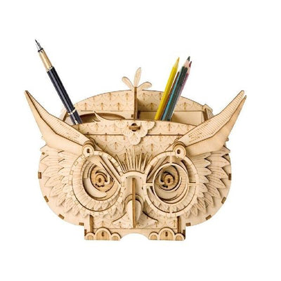Robotime DIY Classical 3D Wooden Owl Storage Box