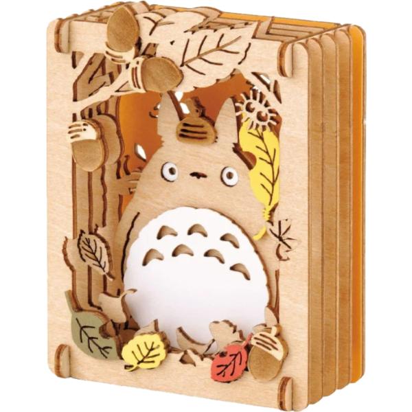 My Neighbor Totoro - Autumn Sunlight Filtering Through the Trees Paper Theater Wood Style