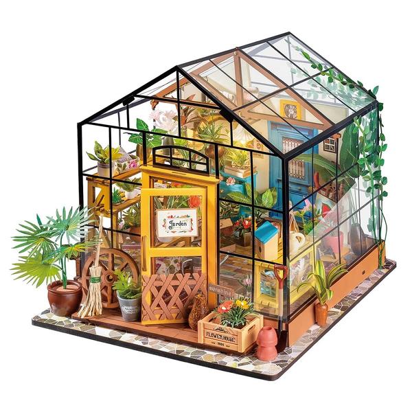 Robotime DIY Mini House Cathy's Flower House Coloured Wooden Kit