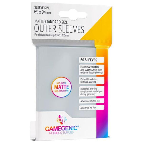 Image of Gamegenic Outer Sleeves Prime Matte Standard Size (50 Sleeves Per Pack)