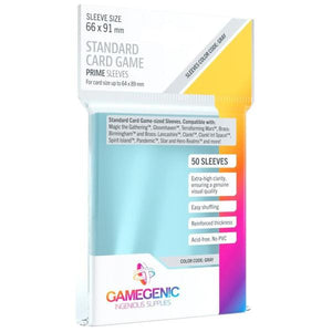 Gamegenic Prime Board Game Sleeves -Standard Size (66mm x 91mm) (50 Sleeves Per Pack)