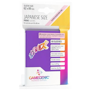 Gamegenic Prime Japanese Sized Sleeves - Size Code PINK - Sleeve Colour Purple (62mm x 89mm) (60 Sleeves Per Pack)