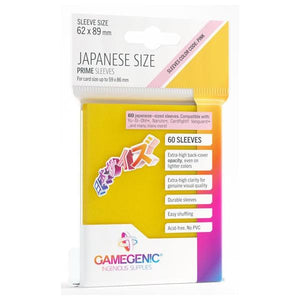 Gamegenic Prime Japanese Sized Sleeves - Size Code PINK - Sleeve Colour Yellow (62mm x 89mm) (60 Sleeves Per Pack)
