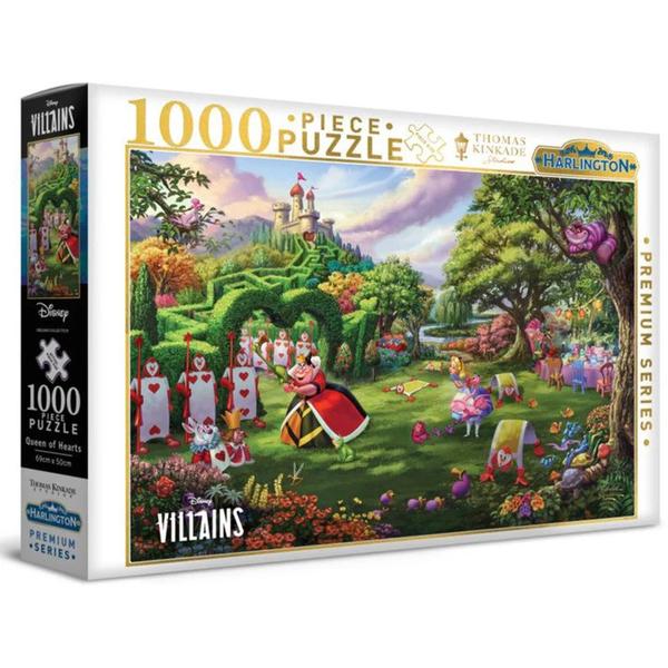 Harlington Thomas Kinkade - Disney Alice in Wonderland Villain Queen of Hearts 1000pc Puzzle