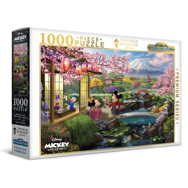 Harlington Thomas Kinkade - Disney Mickey & Minnie In Japan 1000pc Jigsaw Puzzle