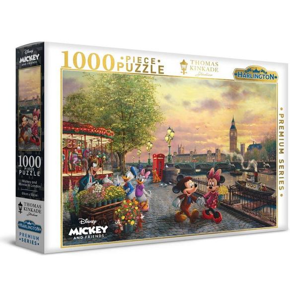 Harlington Thomas Kinkade - Disney Mickey & Minnie In London 1000pc Jigsaw Puzzle