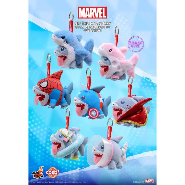 Marvel Rivals – Jeff the Shark Cosbi Plush Keychain Collection