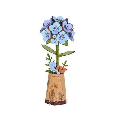 Robotime DIY Wood Bloom Blue Hydrangea