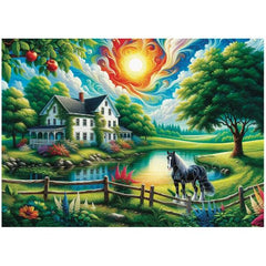 JaCaRou Majestic Black Beauty 1000pc Jigsaw Puzzle