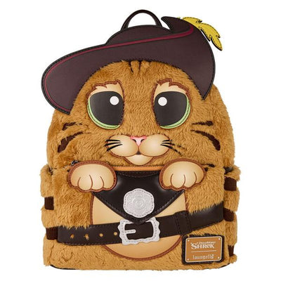 Loungefly Shrek - Puss In Boots Cosplay Faux Fur Mini Backpack