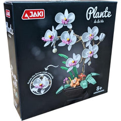 JAKI – Quiet White Moth Orchid Plastic Brick Model Kit 589 Piece Set