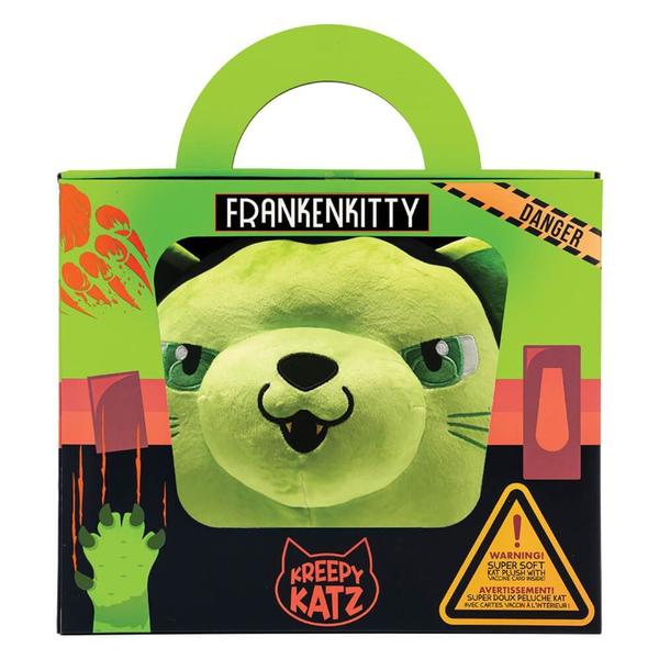 Kreepy Katz 30cm Plush in Pet Carrier - Frankenkitty