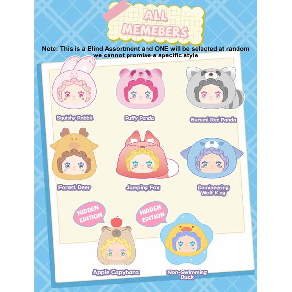 Lucky Emma Rua Rua Zoo Vinyl Face Plush Keychain Blind Box